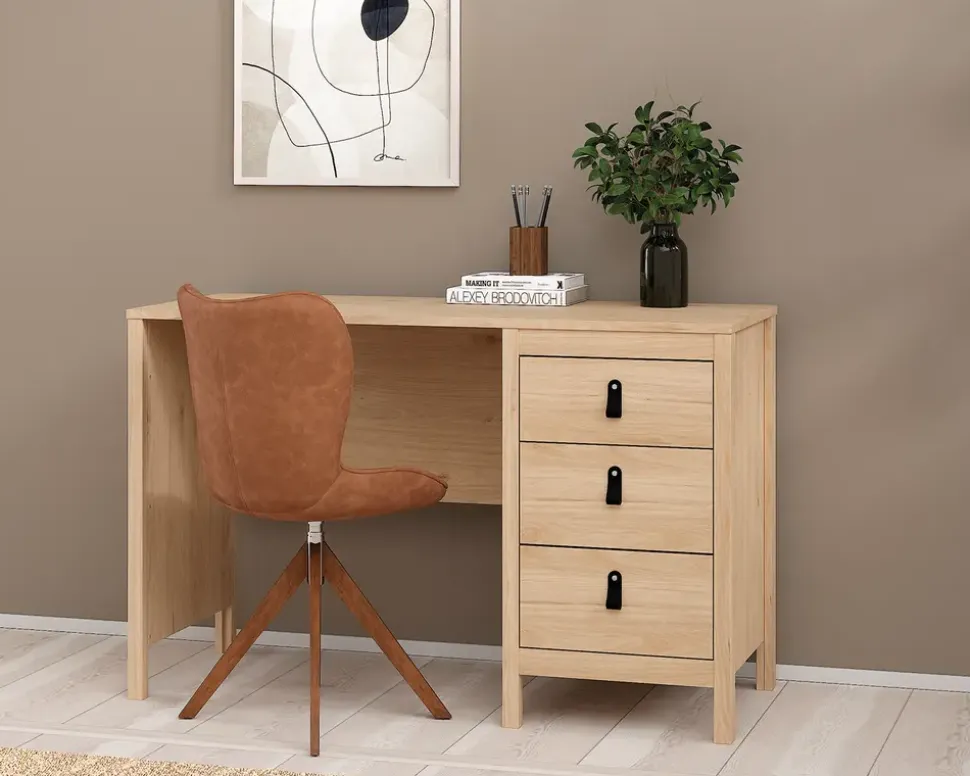 Skrivebord Madrid lys eg kunstfiner