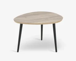 Sofabord Røget Eg/Sort 55X65
