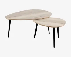Sofabord Røget Eg/Sort 55X65