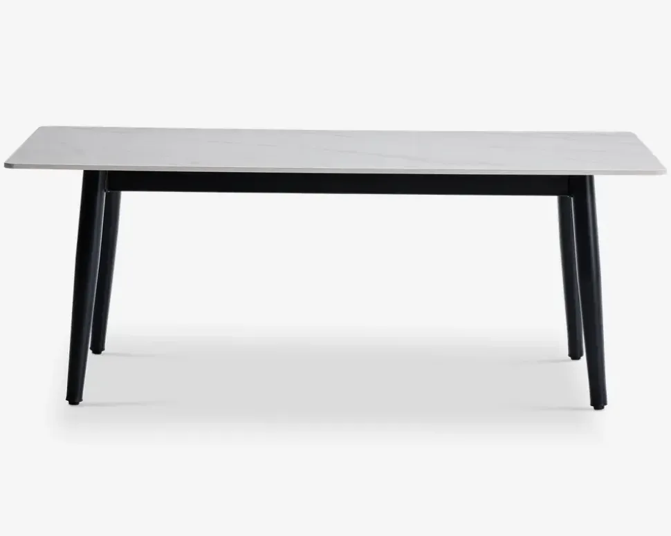 Sofabord 60x120 cm hvid sten