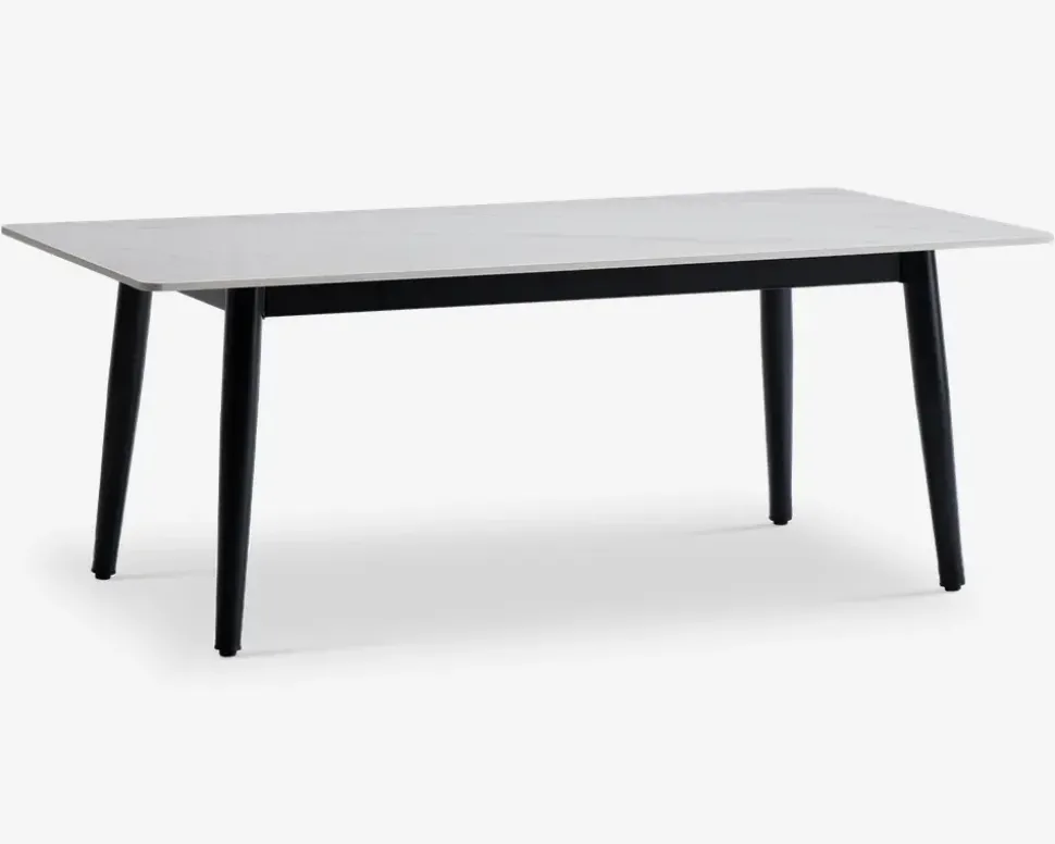 Sofabord 60x120 cm hvid sten