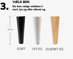 Sofa Halifax Open End Højrevendt Stofgr. 1