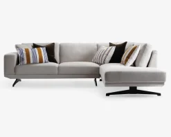 Sofa m. Åben Afslutning Beige Højrevendt