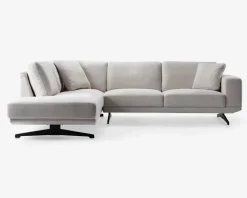 Sofa m. Åben Afslutning Beige Venstrevendt