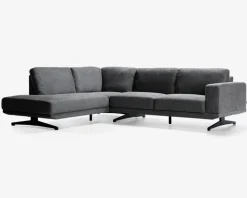 Sofa m. åben afslutning grå venstrevendt