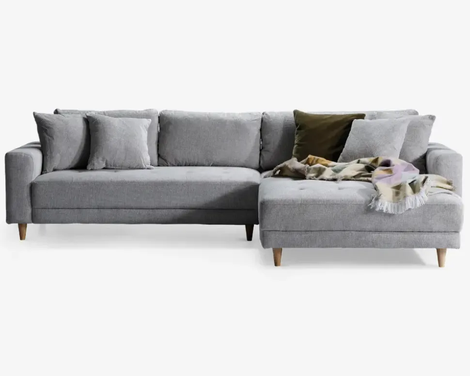 Sofa med XL chaiselong beige