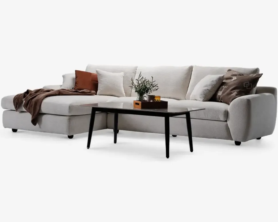 Sofa med XL-chaiselong venstre