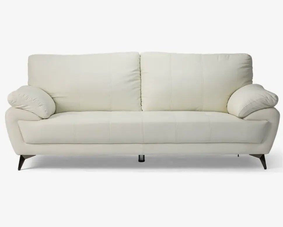 Sofa 3 Pers. Hvid Kunstlæder/PU