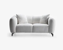 Sofa 2 pers. lys beige møbelstof