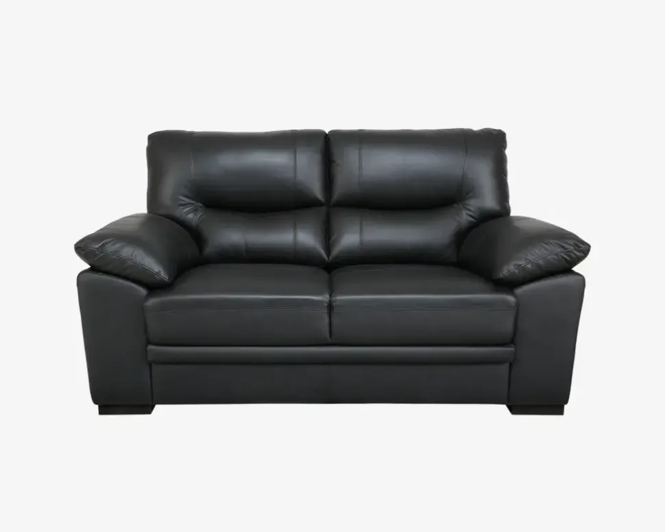 Sofa 2 Pers. Sort Læder