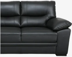 Sofa 2 Pers. Sort Læder