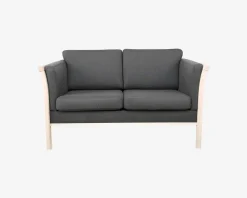 Sofa 2 Pers. Tremmesofa Grå Stof