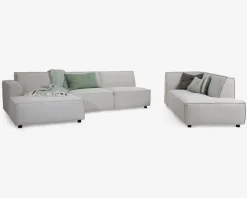 Sofa U-shape Højrevendt Beige