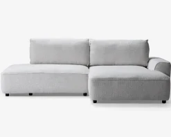 Sovesofa med open end og chaiselong højre