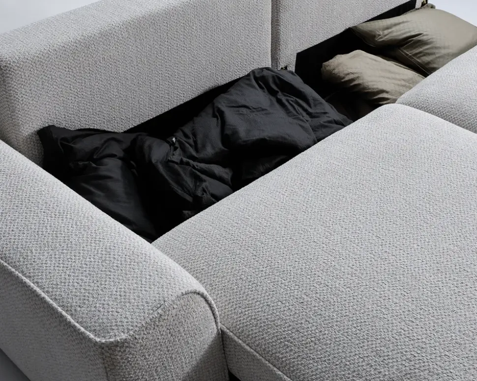 Sovesofa med open end og chaiselong venstre
