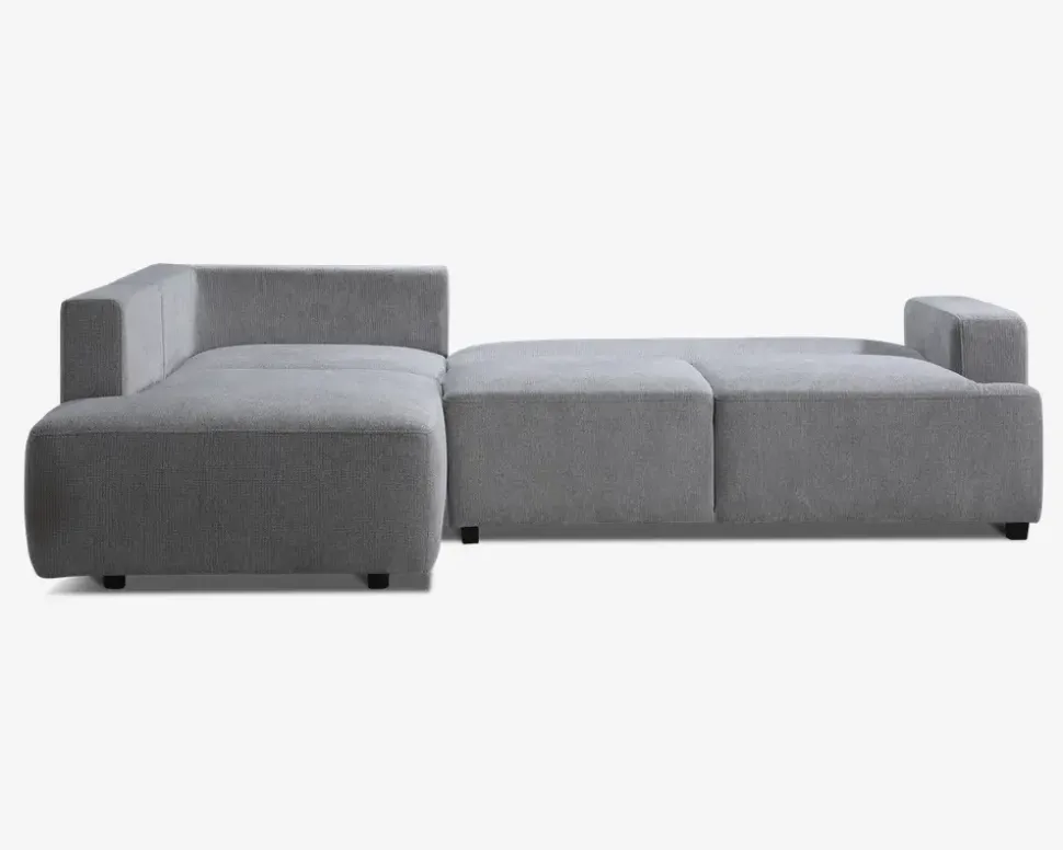Sovesofa open end venstre grå/beige