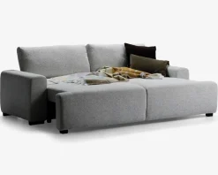 Sovesofa 3 pers. grå møbelstof