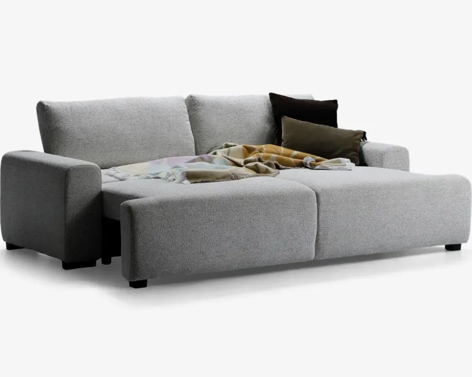 Sovesofa 3 pers. grå møbelstof