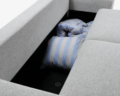 Sovesofa 3 pers. grå møbelstof