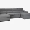 Sovesofa U-Shape Lys Grå