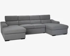 Sovesofa U-Shape Lys Grå