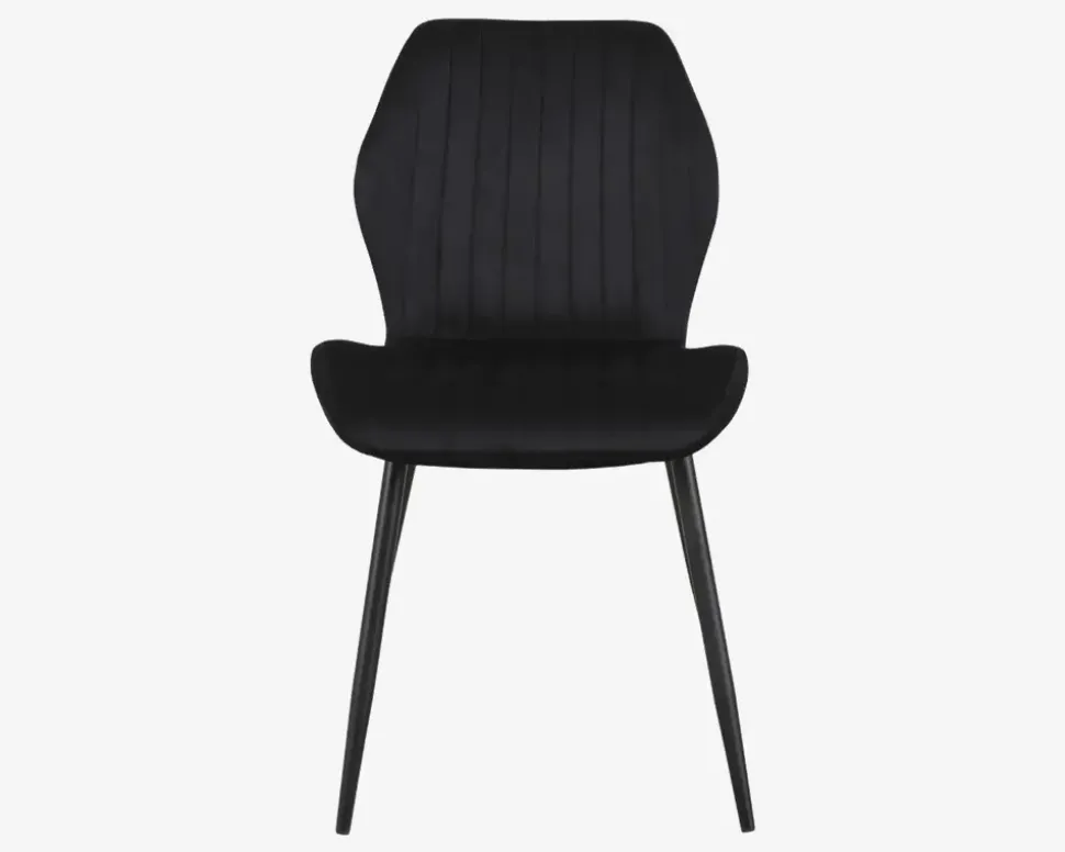Spisebordsstol i sort velour