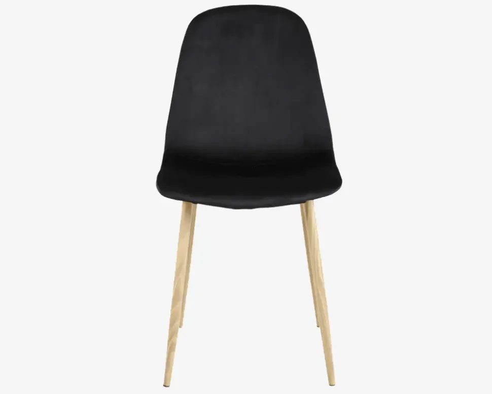 Spisebordsstol i sort velour