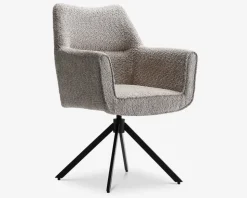 Spisebordsstol med armlæn beige