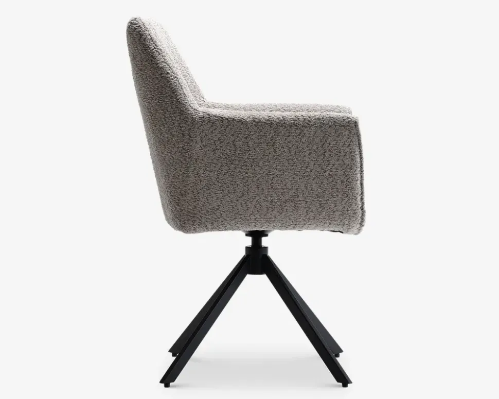 Spisebordsstol med armlæn beige