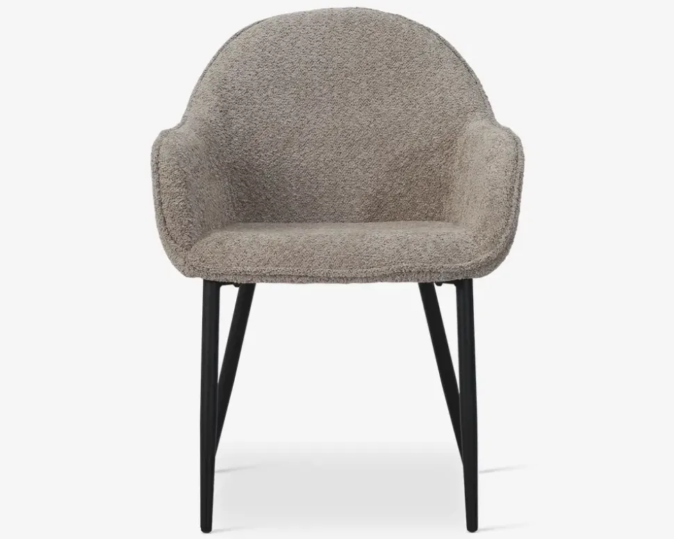 Spisebordsstol med armlæn i beige