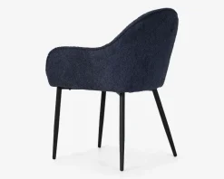 Spisebordsstol med armlæn i blå