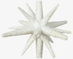 Stjerner M. Glitter Hvid H.14cm