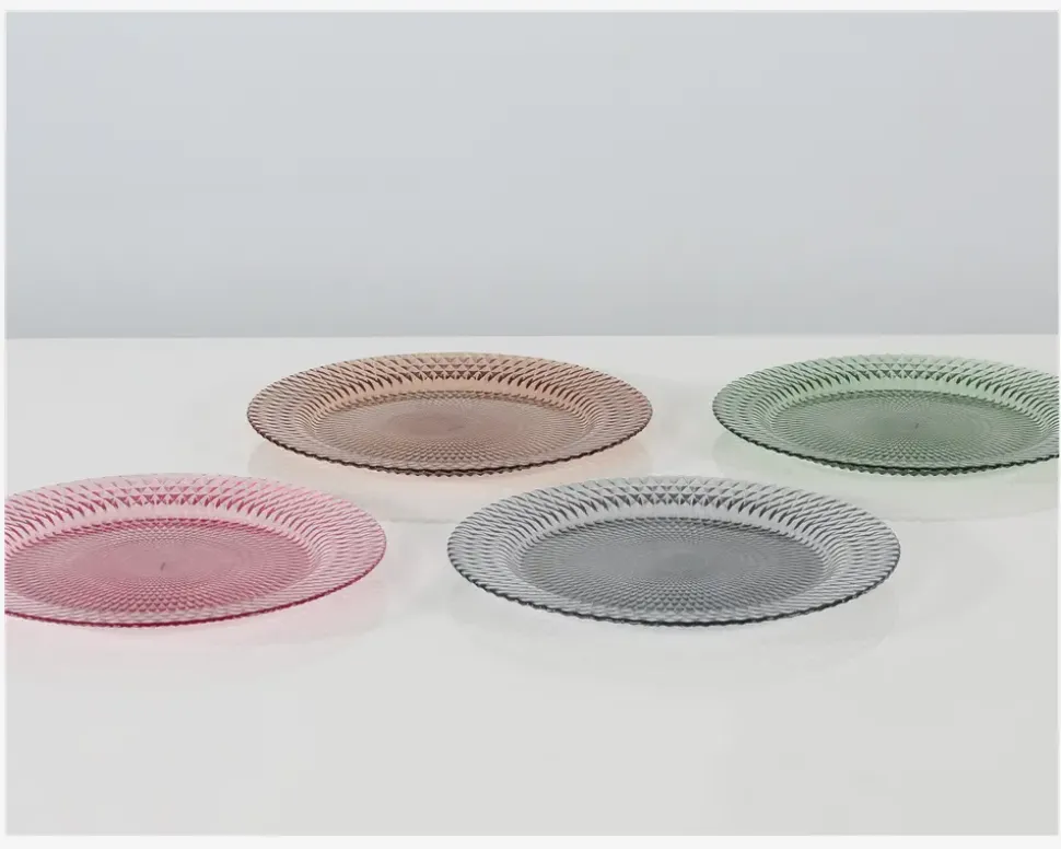 Tallerken Glas Ø.33cm Pink