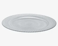 Tallerken Glas Ø.33cm Røgfarvet