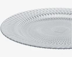 Tallerken Glas Ø.33cm Røgfarvet