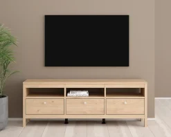 Tv-bord Madrid lys eg m/3 skuffer