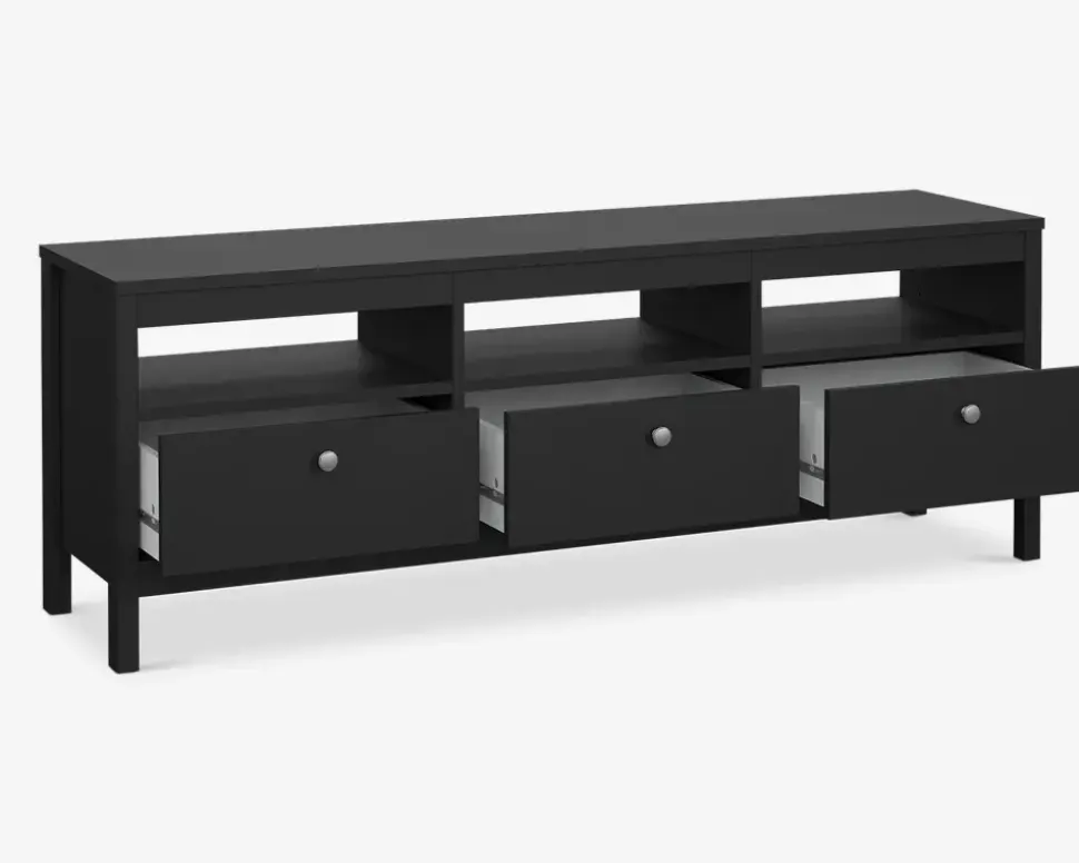 Tv-bord Madrid sort m/3 skuffer