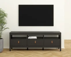 Tv-bord Madrid sort m/3 skuffer