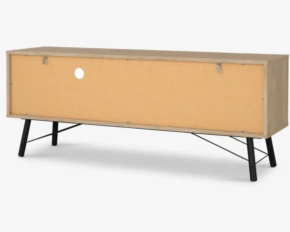 Tv-bord Ry lys eg/sort