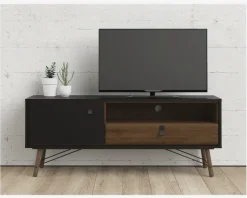 Tv Bord Ry Sort/Valnød