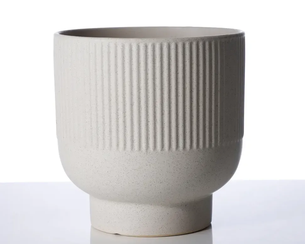 Urtepotteskjuler sæt river cream H.17+22 cm