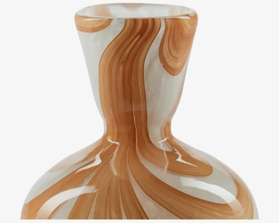 Vase Hjerteform Okker H.23,5 cm