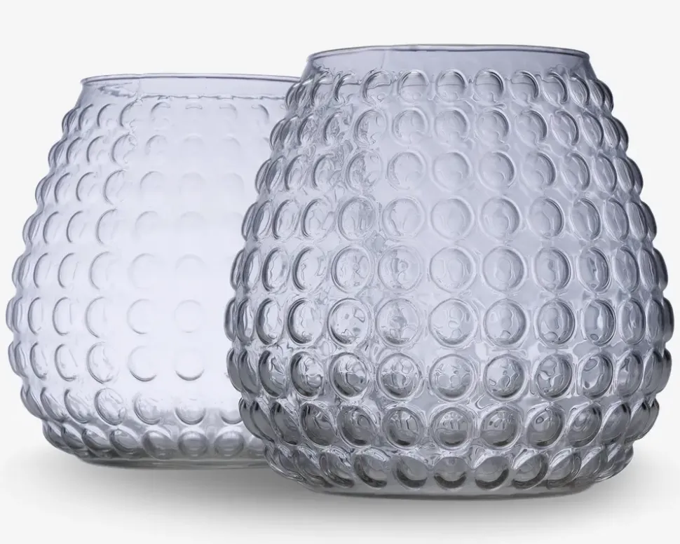Vase klar boble glas 20x25 cm