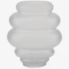 Vase M/Ringe Hvid H.25cm