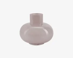 Vase Rund Glas Rose H.13 cm