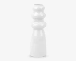 Vase sparkle bottle glas hvid H.20,5 cm