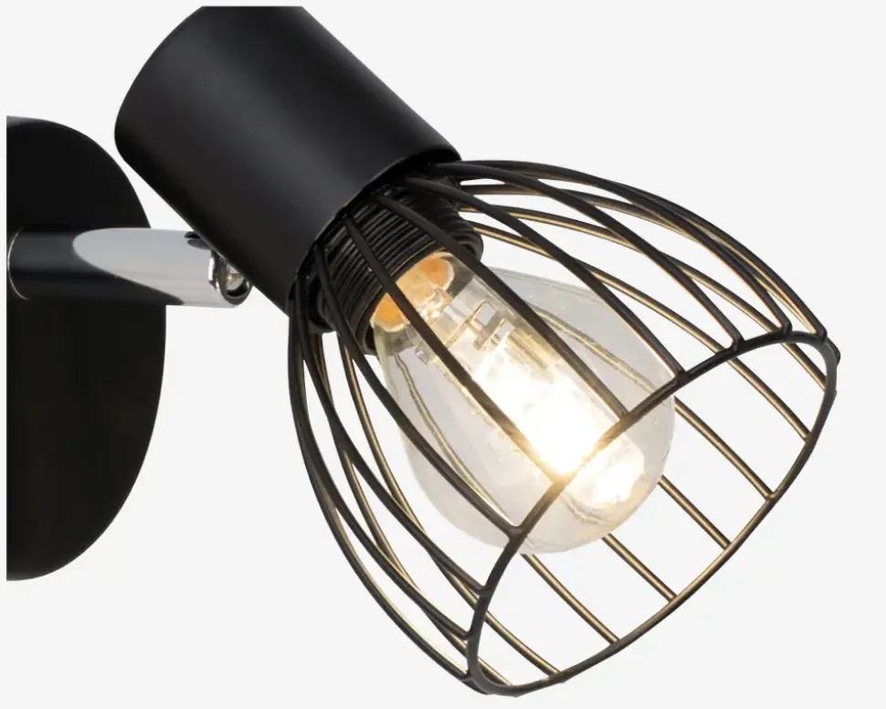 Væglampe Blacky Sort E14