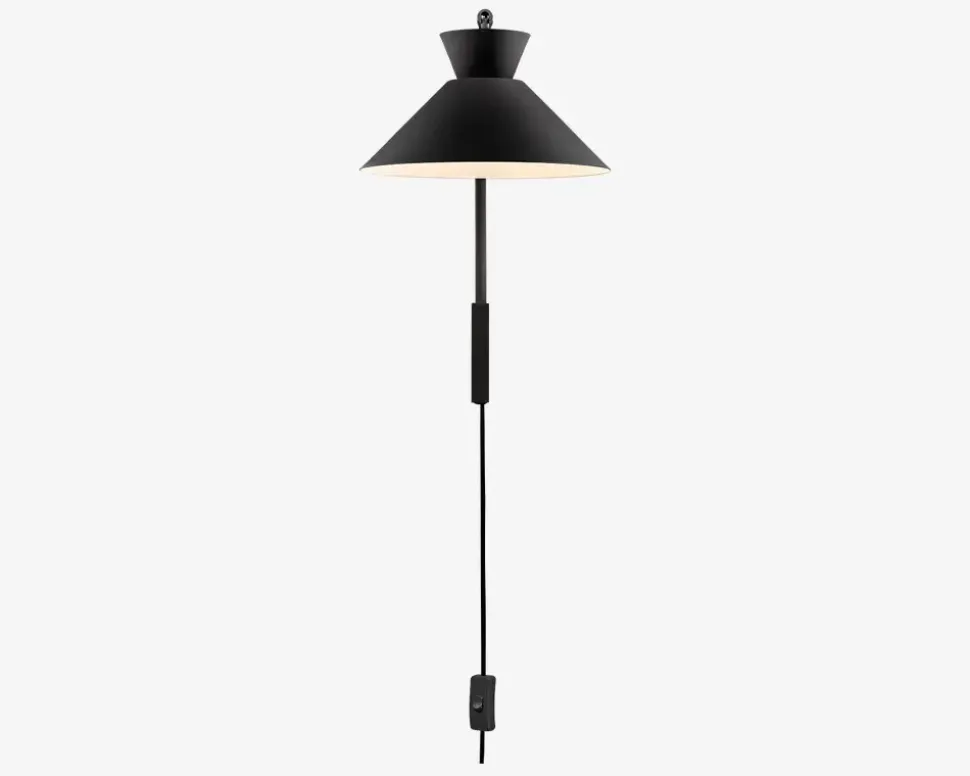 Væglampe Dial H.40 cm Sort