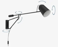 Væglampe Loreto Sort D.106 cm