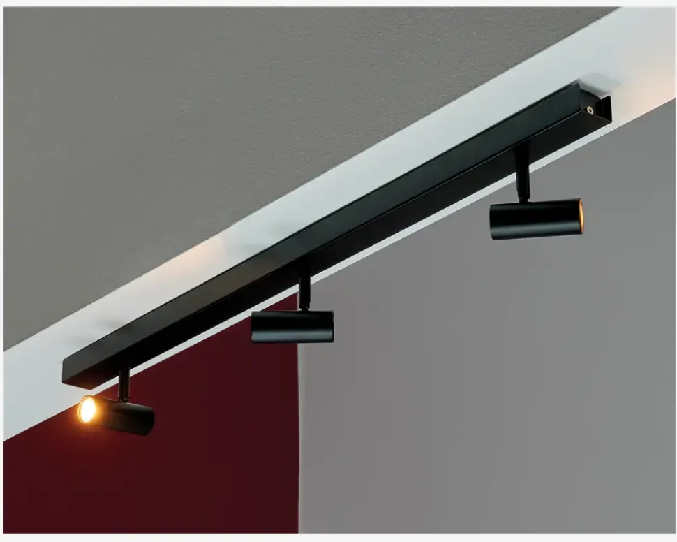 Væg-/loftlampe Omari 3 Sort